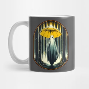 Vintage floral ghost halloween ghost in the forest gothic Mug